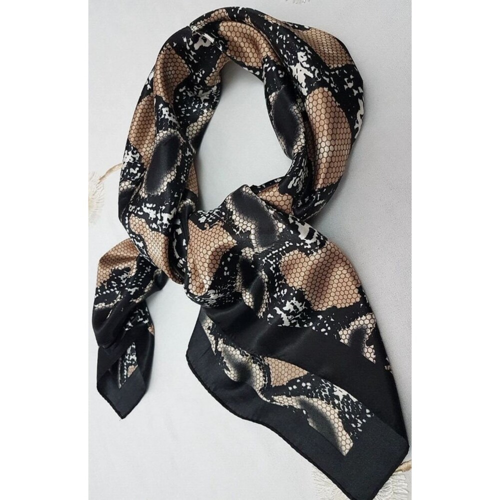 Women's Snakeskin Print Scarf Shawl Winter Scarves Kerchief Hairbands Head Wrap